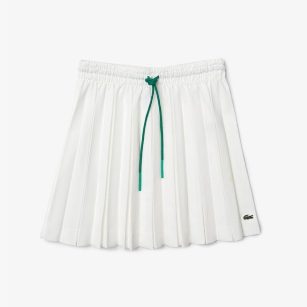 Lacoste White Pleated drawstring sport Skirt
